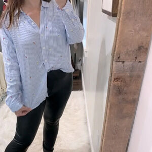 Time and Tru blue striped shirt size XLarge